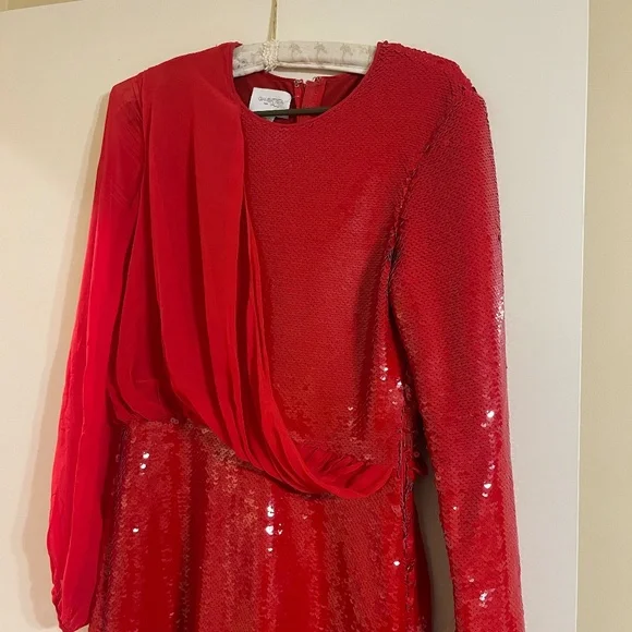 EXCELLENT CONDITION Giambattista Valli Red sequin gown - Picture 2 of 6
